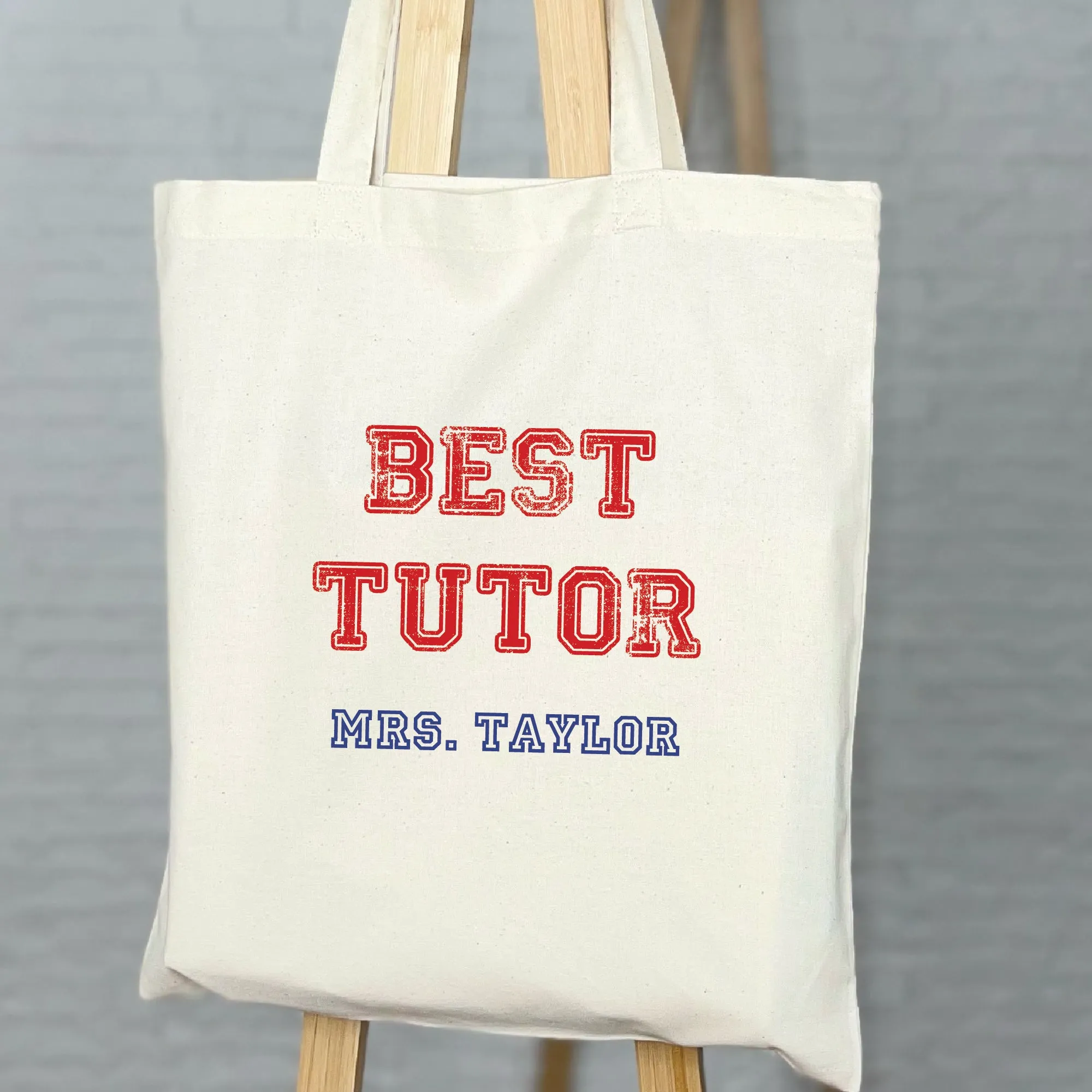 Varsity Best Teacher Personalised Tote Bag