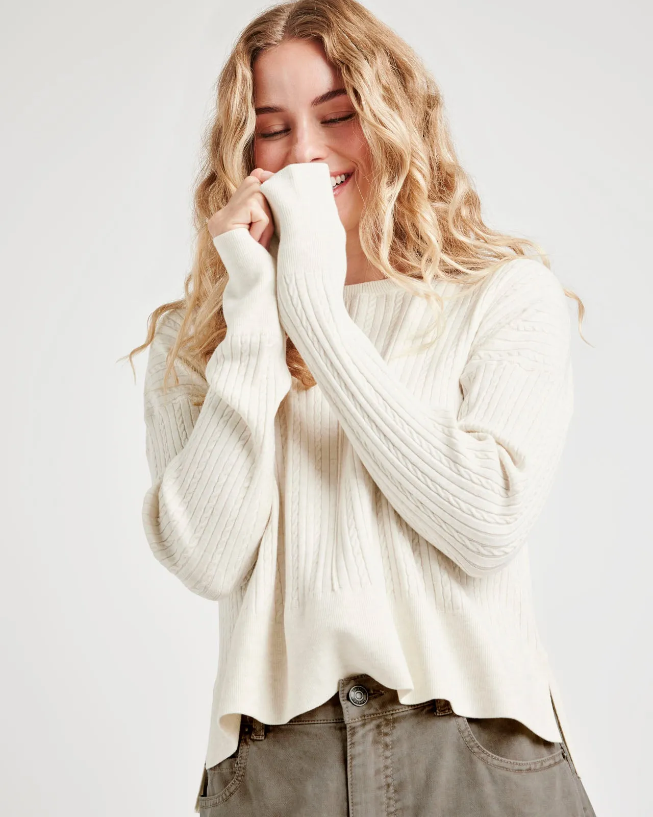 Veronica Cable Trim Sweater