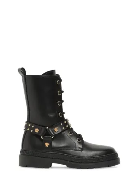 Versace   Biker leather boots 