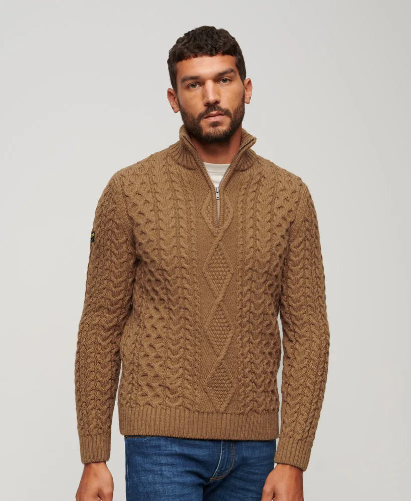 Vintage Jacob Henley Jumper | Classic Brown Camel