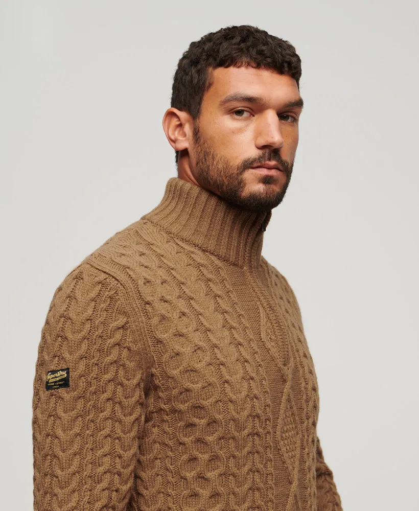 Vintage Jacob Henley Jumper | Classic Brown Camel