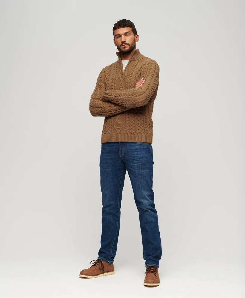 Vintage Jacob Henley Jumper | Classic Brown Camel