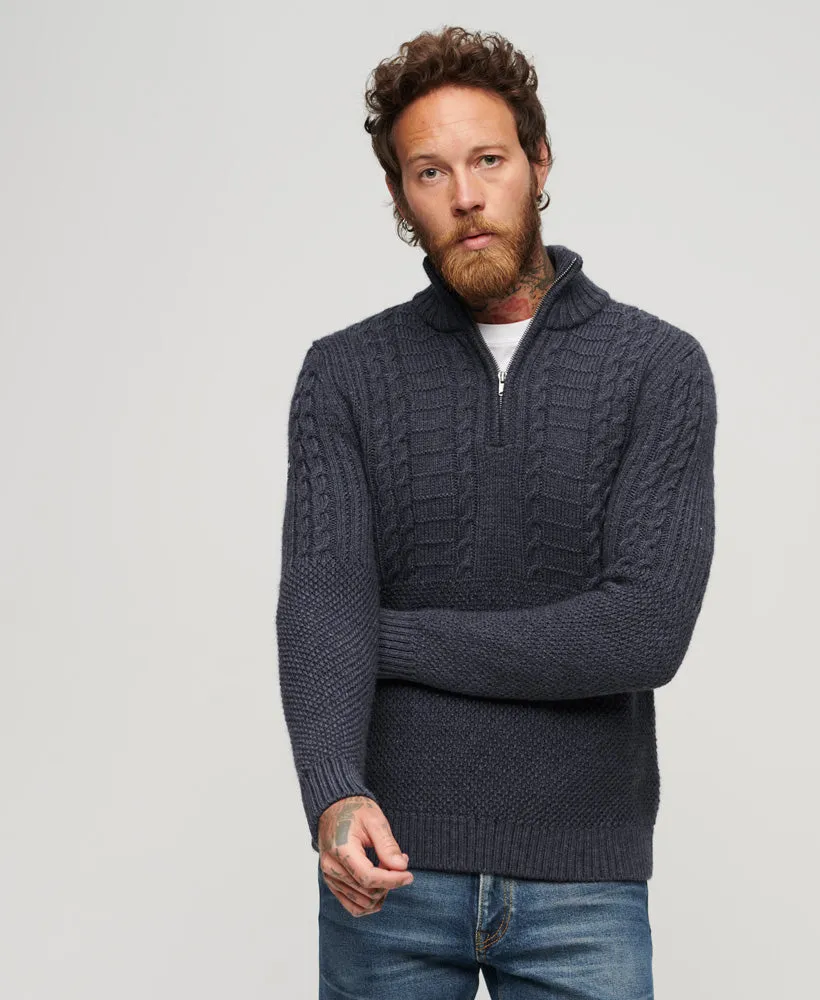 Vintage Jacob Henley Jumper | Indigo