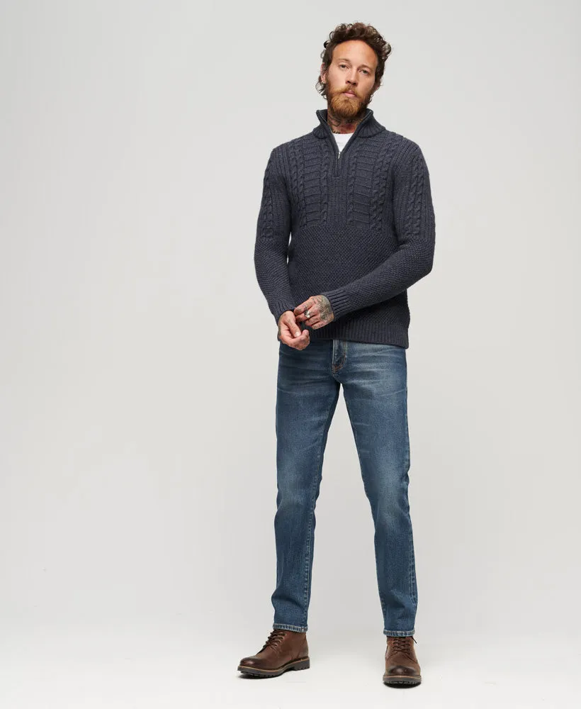 Vintage Jacob Henley Jumper | Indigo