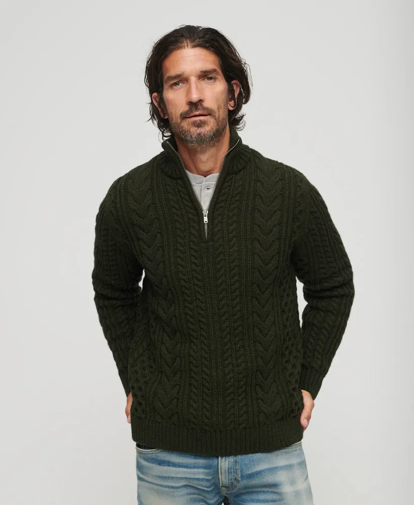 Vintage Jacob Henley Jumper | Surplus Goods Olive