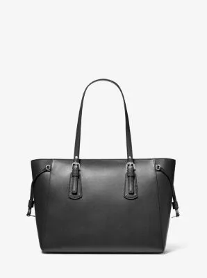 Voyager Medium Crossgrain Leather Tote Bag