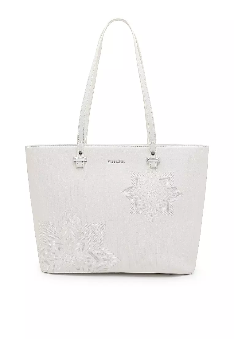 Wild Channel Women's Tote Bag - White