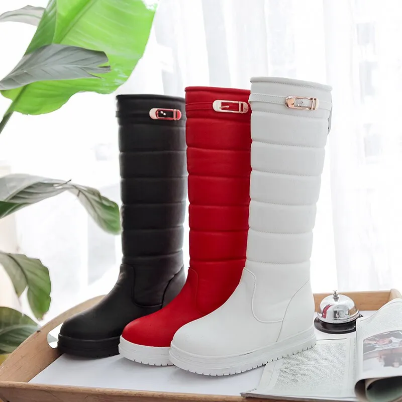 Women's Fashion Classic Winter Warm Thick Sole Knee High Slim Boots