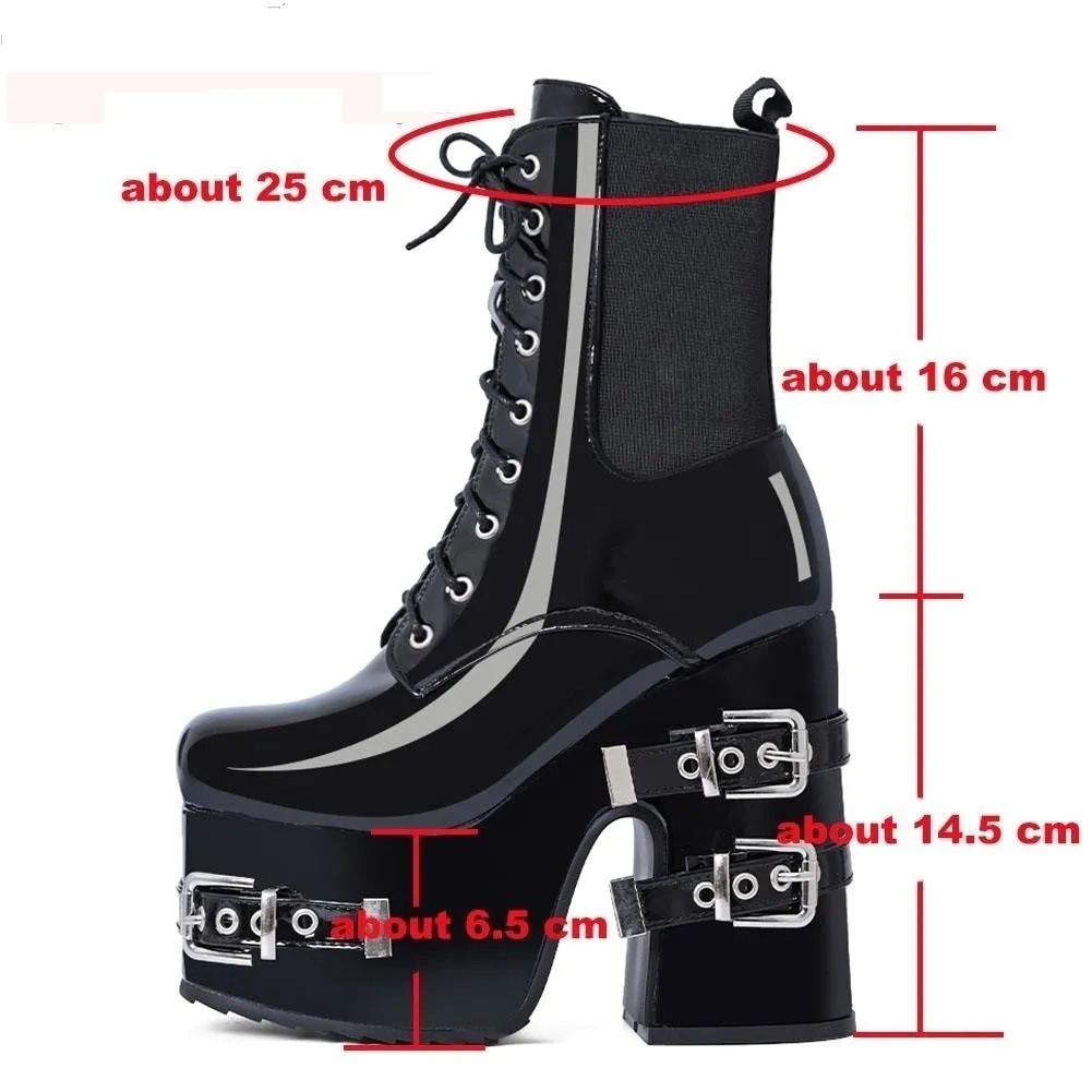 Women's Luxury Metal Buckle Fashion Zipper High Heels Motorcycle Boots