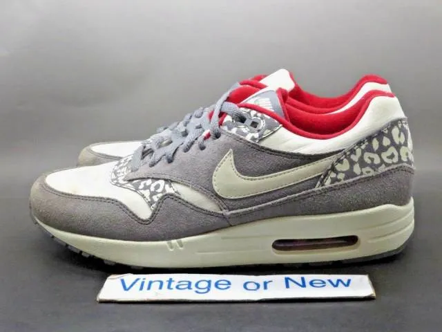 Women's nike air max 1 leopard pack 2012 running shoes 319986-099 sz 10