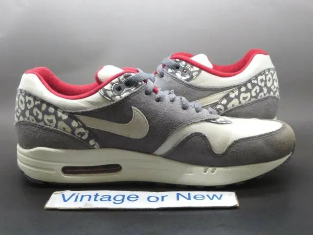 Women's nike air max 1 leopard pack 2012 running shoes 319986-099 sz 10