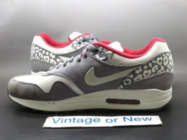 Women's nike air max 1 leopard pack 2012 running shoes 319986-099 sz 10