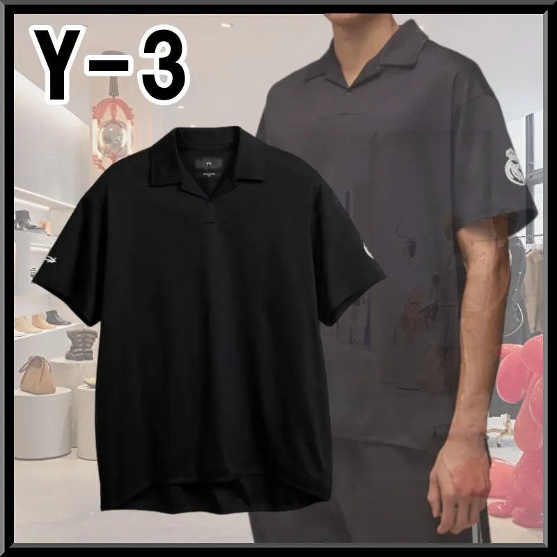 Y-3  |Unisex Street Style Collaboration Plain Cotton Short Sleeves